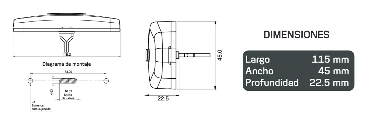 faros laterales diagrama series PL-183