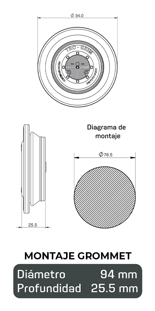 Trogrim faros montaje series PL-342