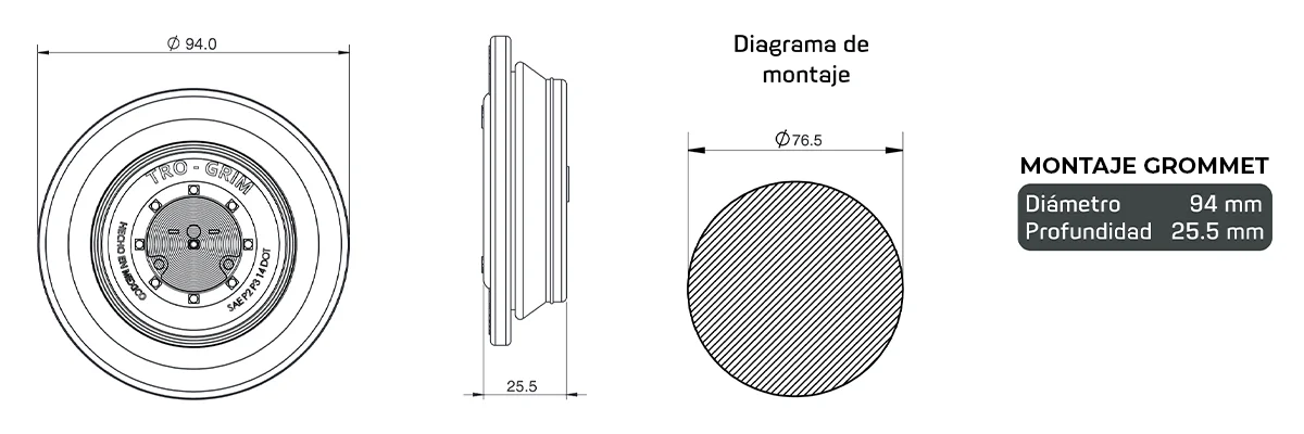 Trogrim faros montaje series PL-342