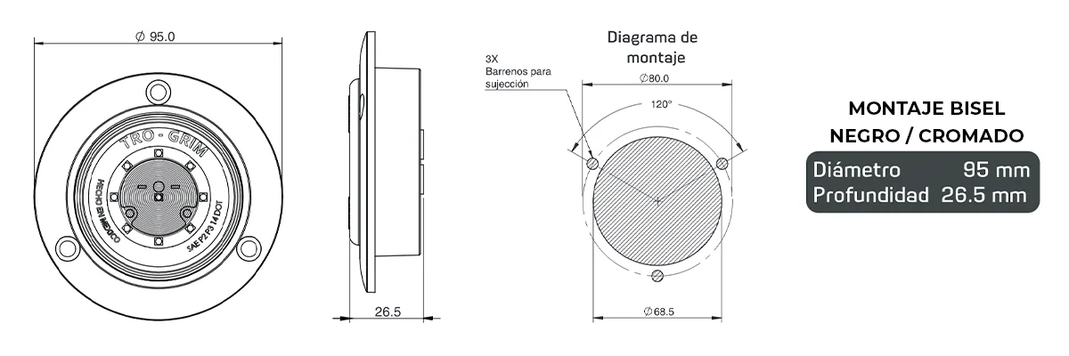 Trogrim faros montaje series PL-342