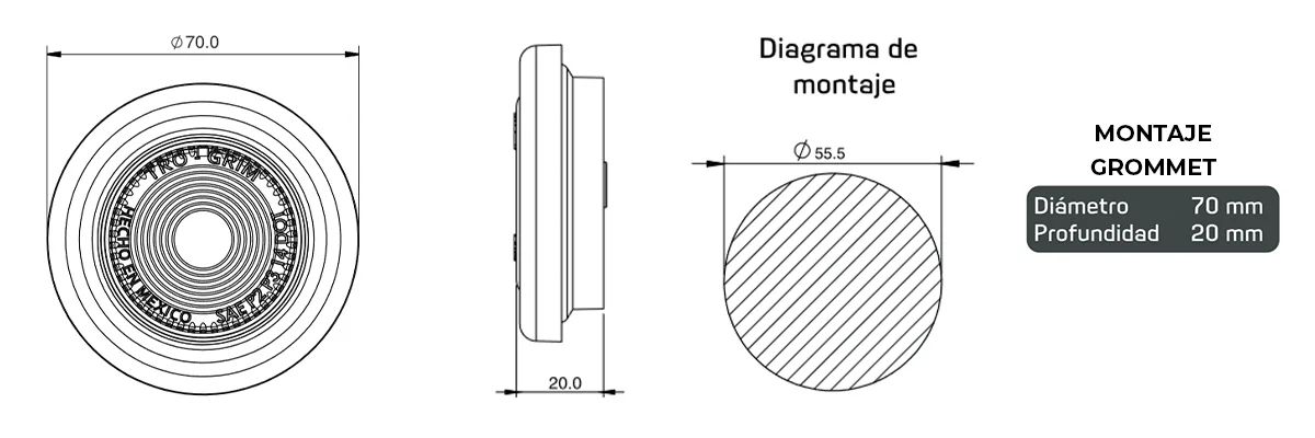 Trogrim faros diagrama series PL-221