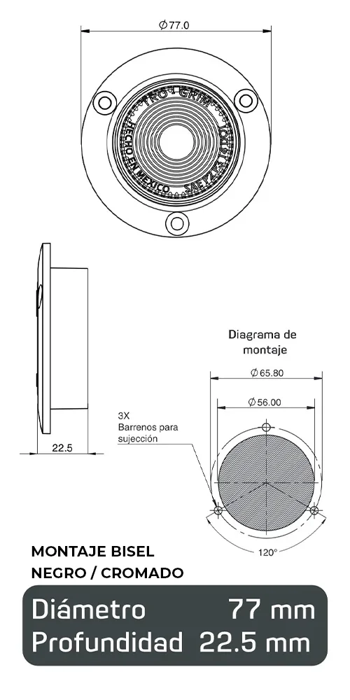 Trogrim faros diagrama series PL-221